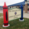 Cellular plastic replica crayon sign pole covers